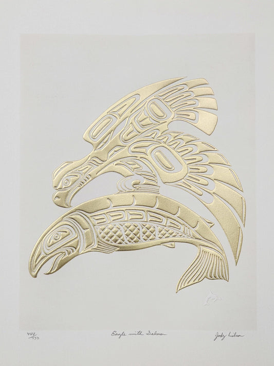 "Eagle With Salmon" by Jody Wilson